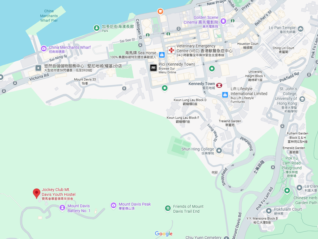 YHA Map