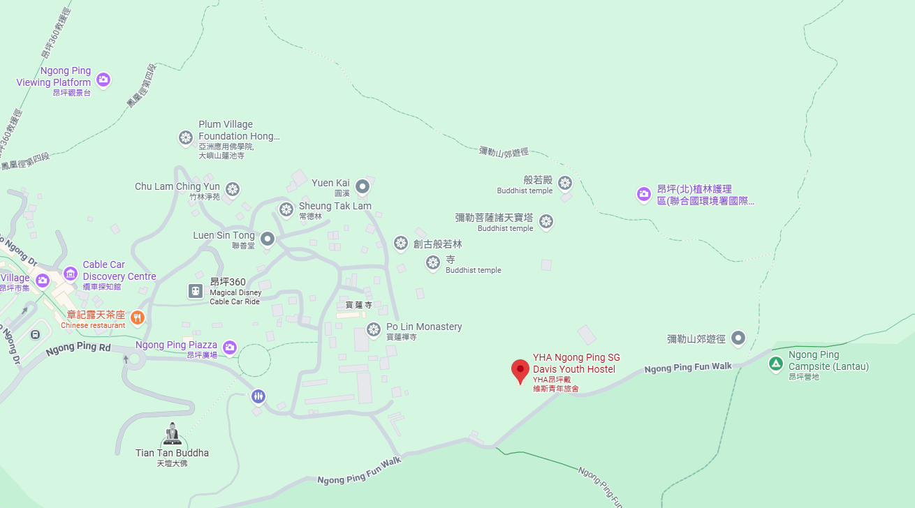 YHA Map